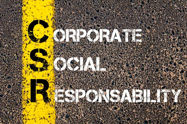 Acronym CSR - Corporate Social Responsability — Stock Photo, Image