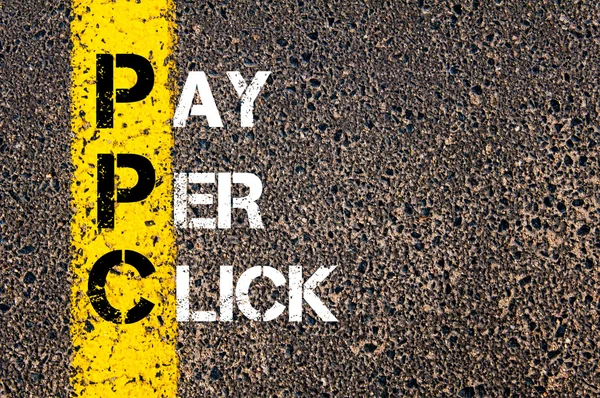 Acrónimo PPC - Pago por clic — Foto de Stock
