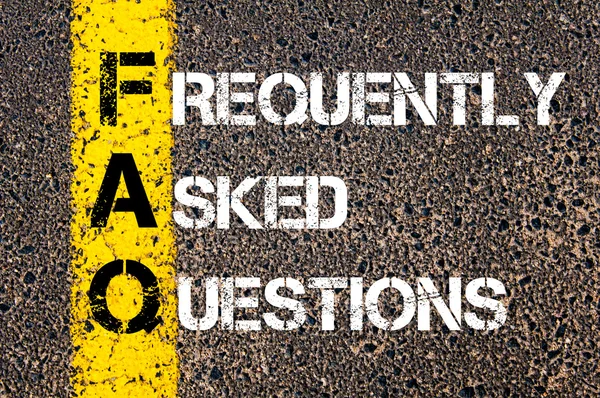 Building a Strong and Efficient Team: Acronym FAQ - Frequently Asked Questions — Stock Photo, Image
