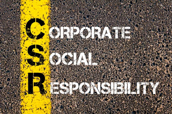 Forkortelse CSR - virksomhedernes sociale ansvar - Stock-foto