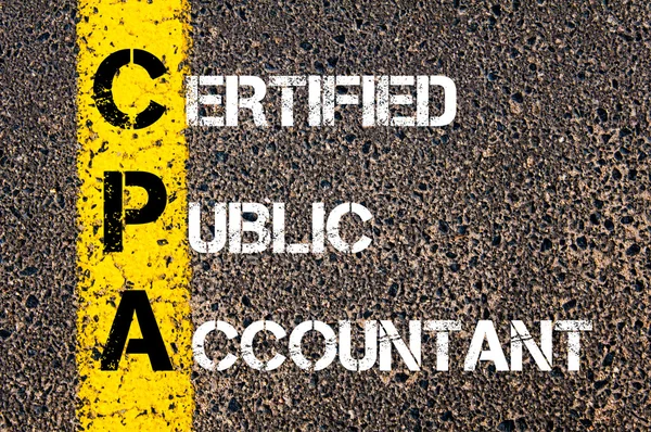 Acrónimo de Negócio CPA como Contabilista Público Certificado — Fotografia de Stock