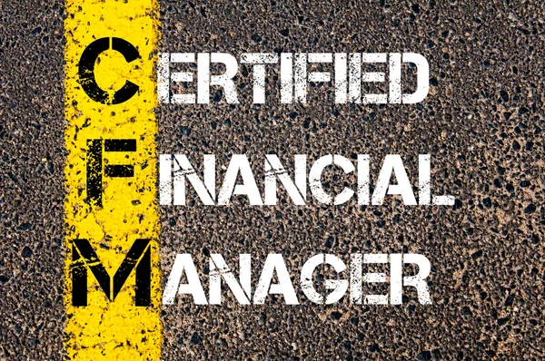 Бизнес-акроним CFM как сертифицированный финансовый управляющий — стоковое фото
