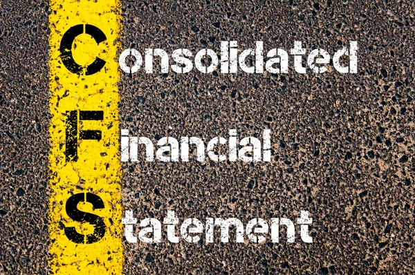 Acronyme d'entreprise CFS comme états financiers consolidés — Photo