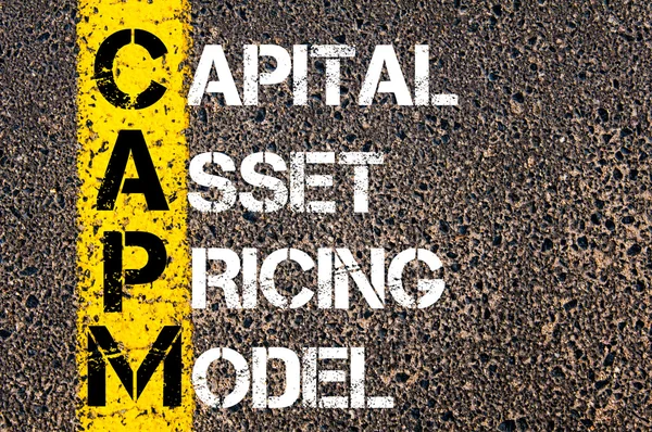 Business Acronym CAPM as Capital asset pricing model — Stock Photo, Image