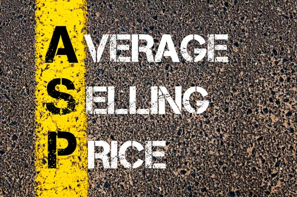 Business Acronym ASP as Average selling price — Stock Photo, Image