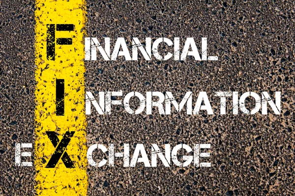Бизнес-акроним FIX как обмен финансовой информацией — стоковое фото
