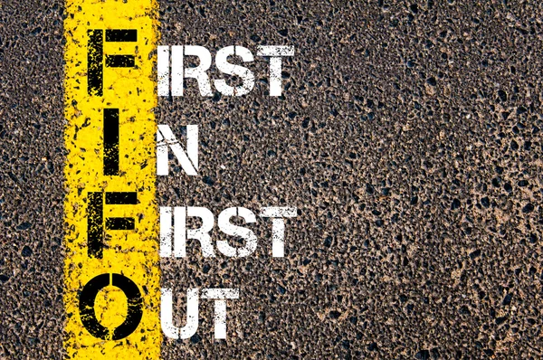 Business Acronimo FIFO as First In, First Out — Foto Stock