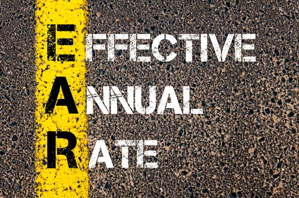 Acrónimo de negócio EAR como taxa anual eficaz — Fotografia de Stock