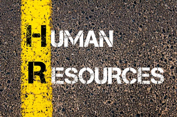 Acrónimo empresarial HR as Human Resources —  Fotos de Stock