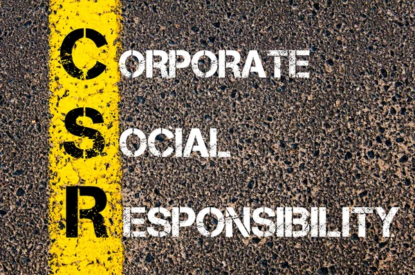 Obchodní zkratka Csr - společenské odpovědnosti firem — Stock fotografie