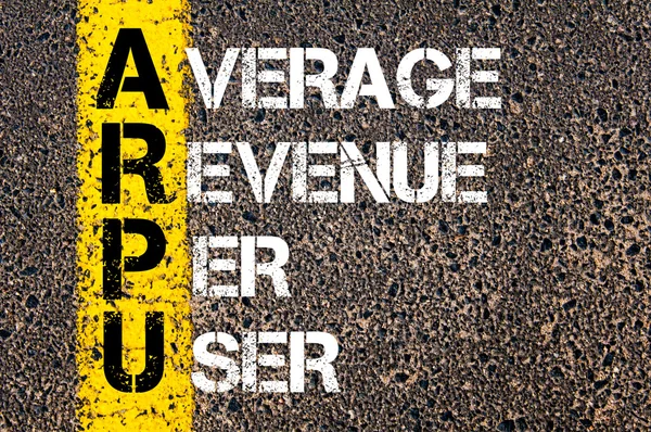 Business Acronym ARPU as Average revenue per user — Stock Photo, Image