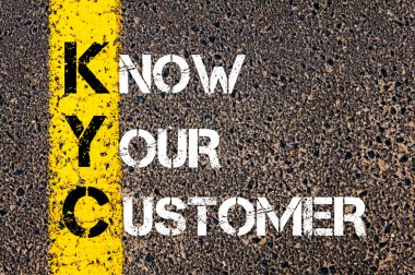 İş kısaltma Kyc - müşteri biliyorum