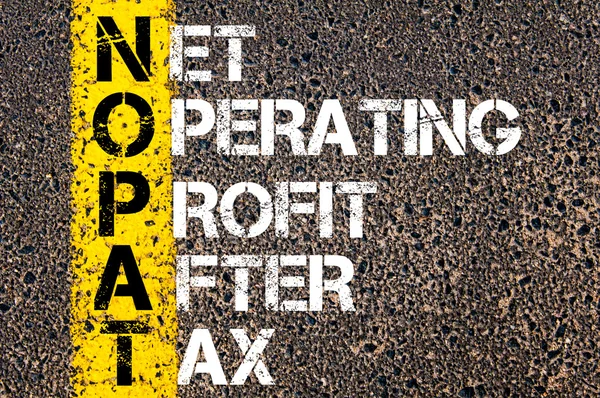 ビジネス略語 Nopat - 税の後の純営業利益 — ストック写真