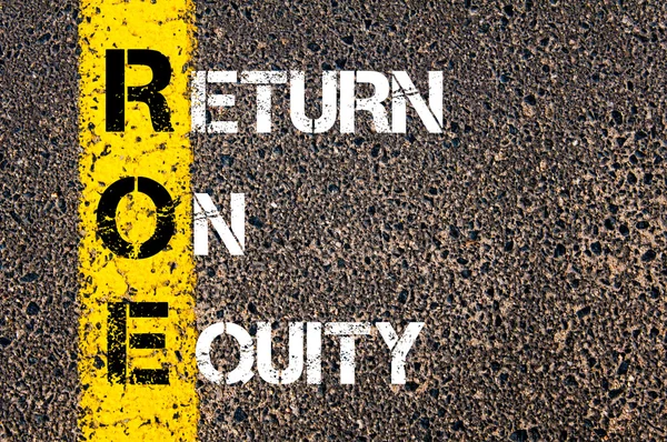 Üzleti betűszó Roe - Return on Equity — Stock Fotó