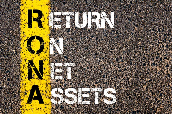 Acrónimo comercial RONA - Rentabilidad de los activos netos — Foto de Stock