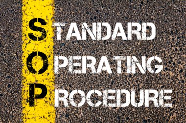 Business Acronym SOP as Standard Operating Procedure clipart