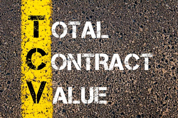 Business Acronym TCV as Total Contract Value — Stock Photo, Image
