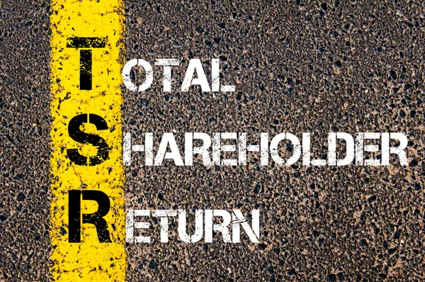 Acrónimo de negocio TSR as Total Shareholder Return — Foto de Stock