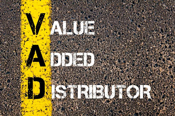 Business Acronimo VAD come distributore a valore aggiunto — Foto Stock