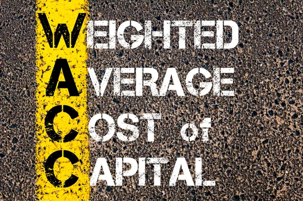 Acroniem Wacc als Weighted Average Cost of Capital — Stockfoto