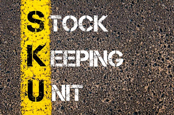 Geschäftskürzel sku als Lagerhaltungseinheit — Stockfoto