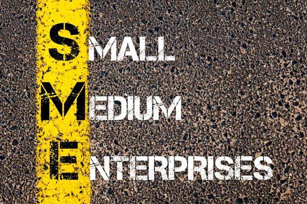 MŚP akronim biznes jako małych średnich przedsiębiorstw — Zdjęcie stockowe