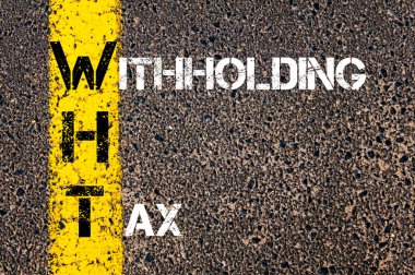 Business Acronym WHT as Withholding Tax clipart