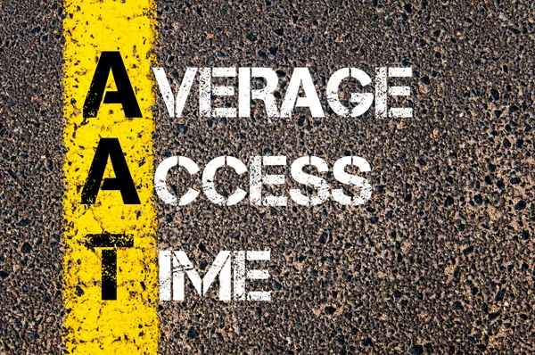Acrónimo comercial AAT as Average Access Time — Foto de Stock