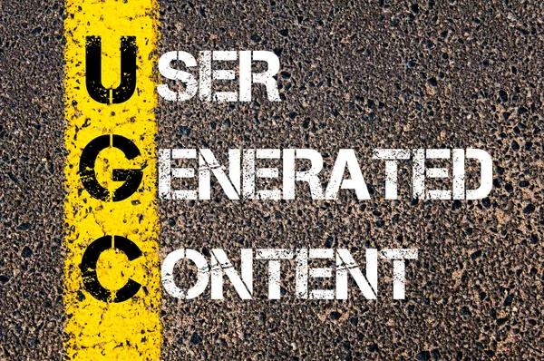 Business Acronym UGC as USER GENERATED CONTENT — Stock Photo, Image