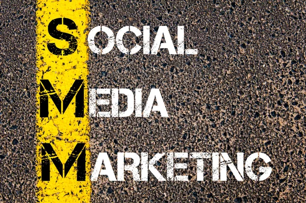 Acronyme de médias sociaux SMM as SOCIAL MEDIA MARKETING — Photo
