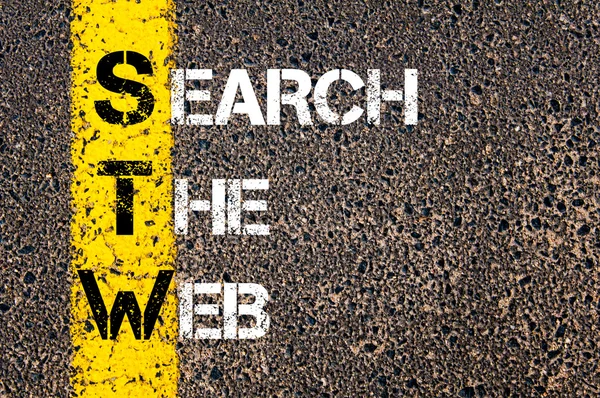 Business akronym Stw som söker på Internet — Stockfoto