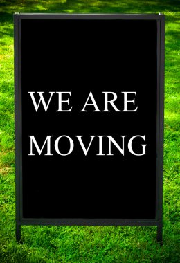 WE ARE MOVING clipart