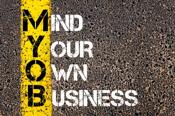 Business akronym Myob som emot eget företag — Stockfoto
