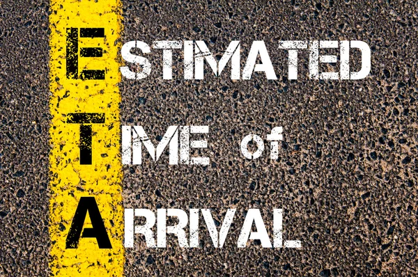 Business Acronym ETA as ESTIMATED TIME OF ARRIVAL — Stock Photo, Image