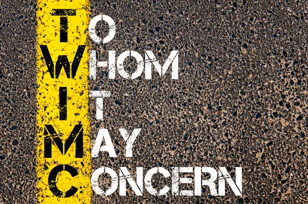 Acrónimo de negócio TWIMC para QUEM PODE CONCEITAR — Fotografia de Stock