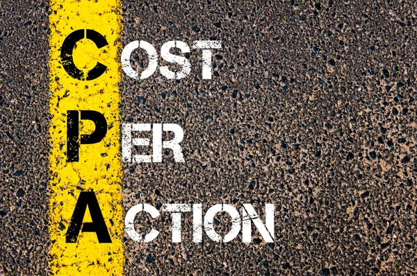 Деловая аббревиатура CPA как COST PER ACTION — стоковое фото
