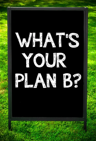 Was ist dein plan b? — Stockfoto