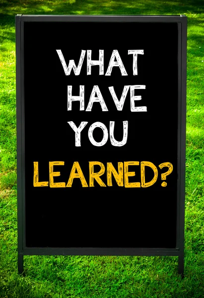 WHAT HAVE YOU LEARNED? — Stock Photo, Image