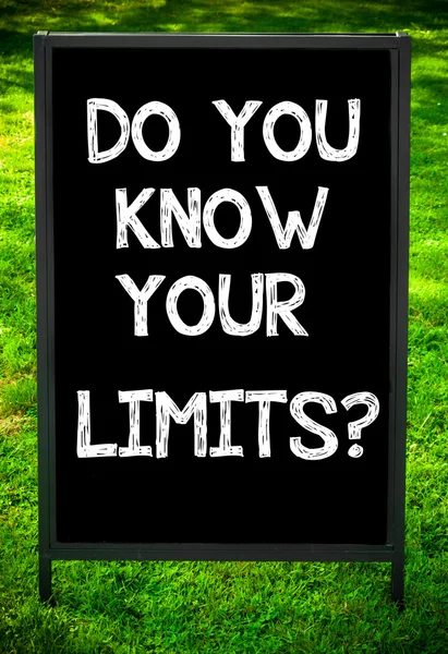 DO YOU KNOW YOUR LIMITS? — Stock Photo, Image