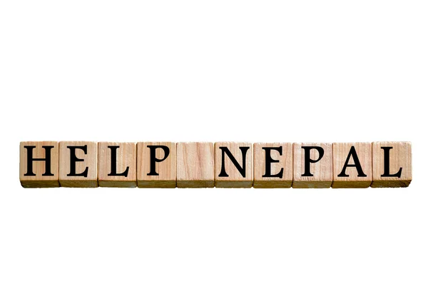 Message HELP NEPAL isolated on white background — Stock Photo, Image