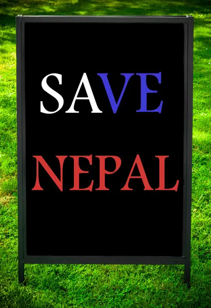 SAVE NEPAL — Stock Photo, Image