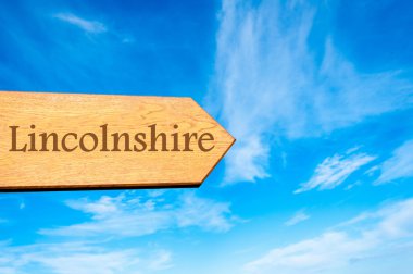 Ahşap ok işareti işaret hedef Lincolnshire, İngiltere