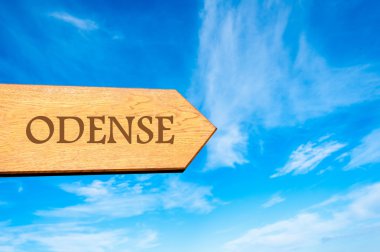 Ahşap ok işareti işaret hedef Odense, Danimarka