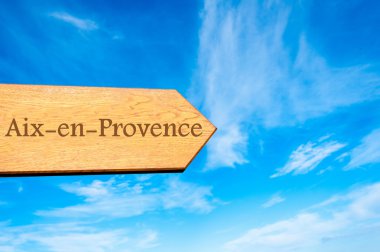Ahşap ok işareti işaret hedef Aix-en-Provence, Fransa