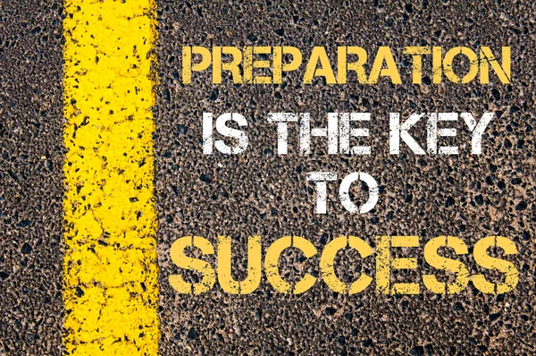 Preparation is the key to success motivational quote. — Stock Photo, Image