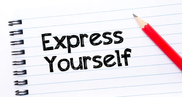 Express Yourself Text napsaný na stránce poznámkového bloku — Stock fotografie
