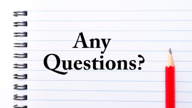 Herhangi bir soru defter sayfa üzerinde yazılı metin