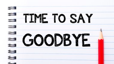 Zaman Say Goodbye defter sayfa üzerinde yazılı metne