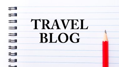 Seyahat Blog defter sayfa üzerinde yazılı metin