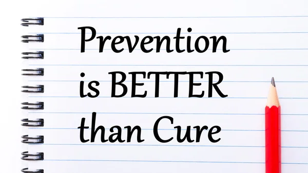 La prevención es mejor que curar el texto —  Fotos de Stock